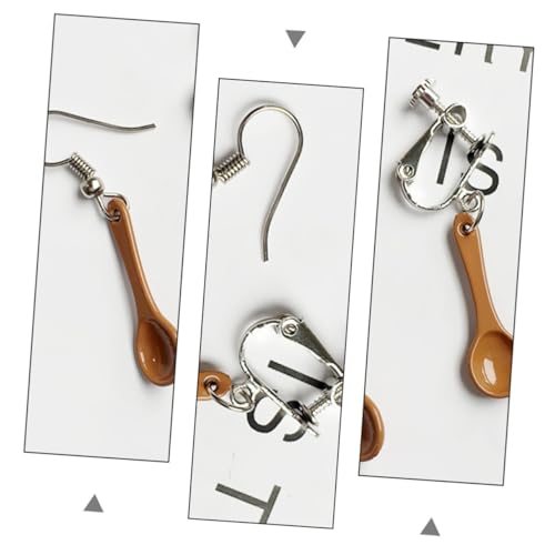 Ipetboom Handgefertigte Spoon Shape Ear Hook Ohrringe Lustiger Ohrschmuck Mini Löffel Design Leicht und Robust Für Alltag Partys Hochzeiten und Geschenke von Ipetboom