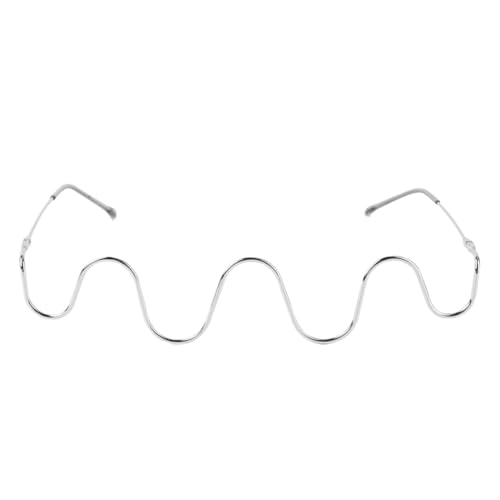 Ipetboom Handgefertigtes Brillengestell Damen Metall Rahmen mit Diamantbesatz Halbrandlose Dekorative Brille für Party Festival Geschenk Unisex Modisches Accessoire Silber Ipetboom Handgefertigtes Brillengestell Damen Metall Rahmen mit Diamantbesatz Halbrandlose Dekorative Brille für Party Festival Geschenk Unisex Modisches Accessoire Silber von Ipetboom