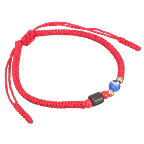 Ipetboom Handgefertigtes Rotes String Armband mit Evil Eye Anhänger Verstellbares Damenarmband Leichtes Minimalistisches Schmuckstück für Alltag Party und von Ipetboom