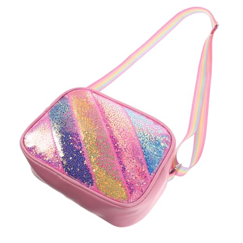 Ipetboom Handtasche Für Kleine Mädchen Umhängetasche Mit Glitzer Pailletten Und Verstellbarem Regenbogen Schultergurt Reißverschluss Meerjungfrauen Party Süße Mini Geldbörse Für von Ipetboom