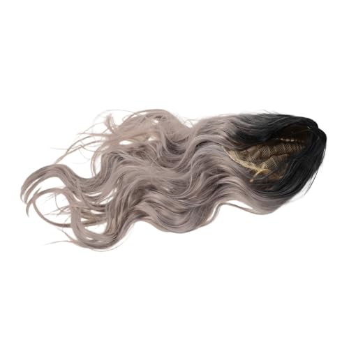 Ipetboom Heat Resistant Grey Long Wavy Curly Wig für Frauen Verstellbare Perücke mit Natürlichem Farbverlauf Kostüm Party-perücke mit Bequemer Passung Alltag und Cosplay Geeignet von Ipetboom