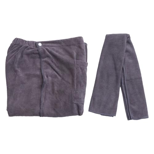 Ipetboom Herren Badetuch Saunakilt aus Mikrofaser Schnelltrocknend und Saugfähig Weicher Tragbarer Bademantel Ersatz für Dusche und Sauna Bequemes Badetuch mit Praktischer Tasche Weiß von Ipetboom