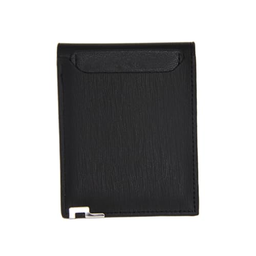 Ipetboom Moderne Herren Geldbörse Aus Pu Material Multifunktionale Bifold Brieftasche Mit Eisenhalter Schwarz Für Alltag Und Geschäftsreisen Große Kapazität Und Kratzschutz von Ipetboom