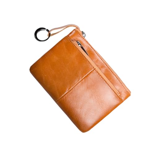 Ipetboom Herren Kurz Geldbörse aus Hochwertigem Echtleder mit Robustem Reißverschluss Portemonnaie mit Münzfach und Kreditkartenhalter Langlebiger Geldbeutel für Business und Alltag von Ipetboom