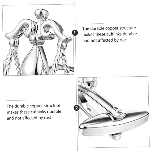 Ipetboom Modische Hemdmanschettenknöpfe Aus Edelstahl Kreative Balance Form Stilvolle Manschettenknöpfe Für Herren Dekorative Hemdknöpfe Für Besondere Anlässe Accessoire Für Hochzeit von Ipetboom