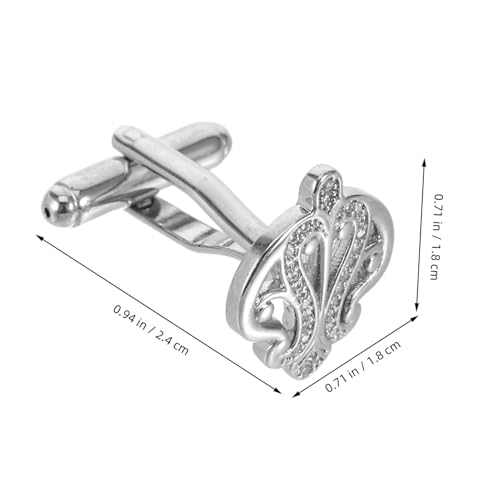 Ipetboom Herren Manschettenknöpfe Krone Silber Kupfer Glänzend Veredelt Langlebig Business Hochzeit Party Zubehör von Ipetboom