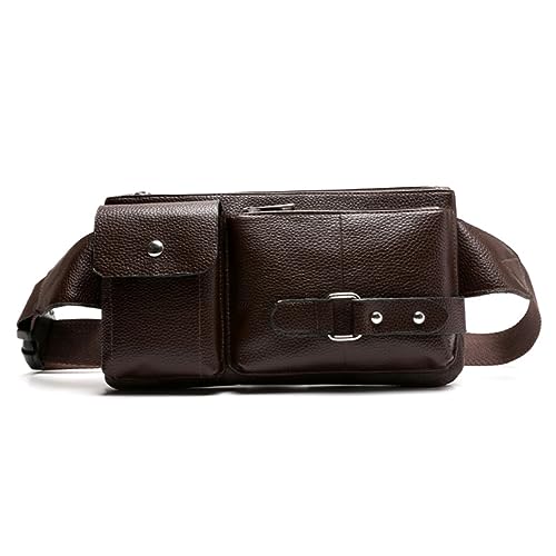 Ipetboom Herren Bauchtasche Outdoor Multifunktions Wasit Bag Beutel Vintage Braun Hüfttasche Herren-Bauchtasche von Ipetboom