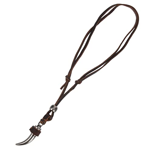 Ipetboom Herren mit Verstellbarem Wolfszahn Anhänger Vintage Schmuck für Männer Cooles Design für von Ipetboom