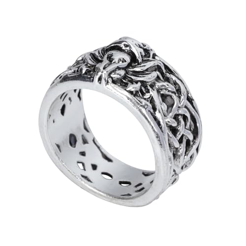 Ipetboom Herrenring Vintage Stil Fox Design aus Hochwertigem Material Langlebiger Siegelring für Männer Modischer Fingerschmuck Geeignet für Festivals Alltag und Partys von Ipetboom