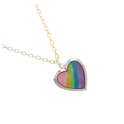 Ipetboom Herzanhänger Halskette für Farbige Kette mit Fotogravur Modischer Schmuck für Mädchen Einzigartiges Design mit für Bilder für Partys oder Alltag von Ipetboom
