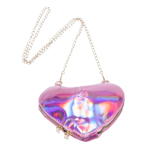 Ipetboom Herzförmige Mini Crossbody Bag mit Verstellbarem Kettengurt Glänzende Oberfläche Kompakte Damen Umhängetasche für Alltag Partys Festivals und Besondere Anlässe Ipetboom Herzförmige Mini Crossbody Bag mit Verstellbarem Kettengurt Glänzende Oberfläche Kompakte Damen Umhängetasche für Alltag Partys Festivals und Besondere Anlässe von Ipetboom