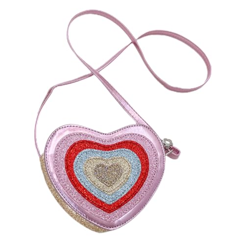Ipetboom Herzförmige Umhängetasche für Damen Stilvolle Schultertasche mit Schultergurt Vielseitige Verwendung als Geldbörse oder Crossbody Bag Langlebig und Gold von Ipetboom