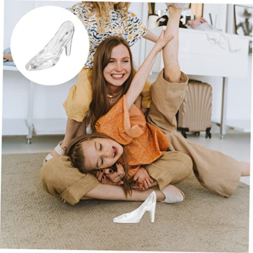 Ipetboom Highheel Dekofigur Transparent Glasmaterial Wiederverwendbar Geschenkidee für Damen Desktop Schmuck Fotorequisite DIY Ornament Geburtstag Party von Ipetboom