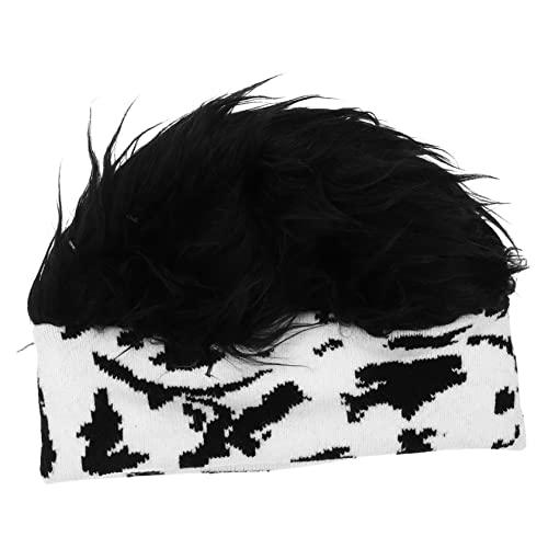 Ipetboom Hip Hop Wig Hat Lustiger Strickhut für Männer und Frauen Modisches Party Accessoire mit Einzigartigem Design für Fotoshootings Kostümpartys und Feiertagsfeiern von Ipetboom