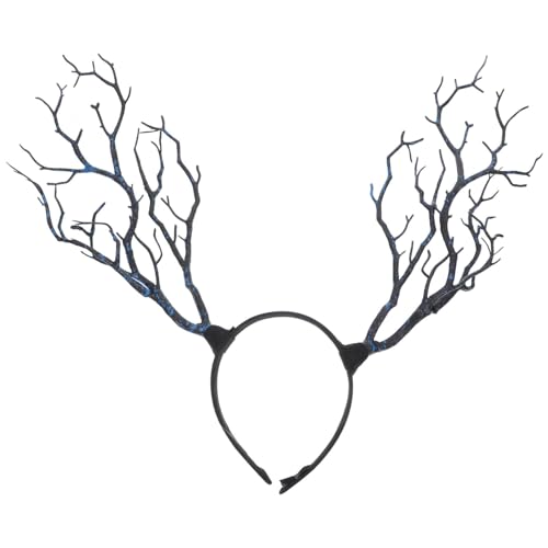 Ipetboom Geweih Kopfschmuck Hirschgeweih-stirnband: 2 Stück Weihnachtszweig-geweih-stirnband Tierhaarband Für Weihnachtsparty-foto-requisiten Rentierzweig-haarbänder Halloween-kopfschmuck von Ipetboom