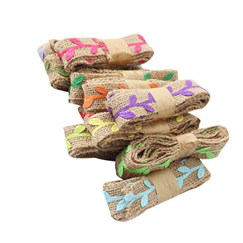 Ipetboom Hochzeit Rolle Mode Zopf 12 Stücke Sackleinen Blatt Gurtband Brautstrauß Dekorationen Verpackung Band Party Zubehör Verwenden von Ipetboom