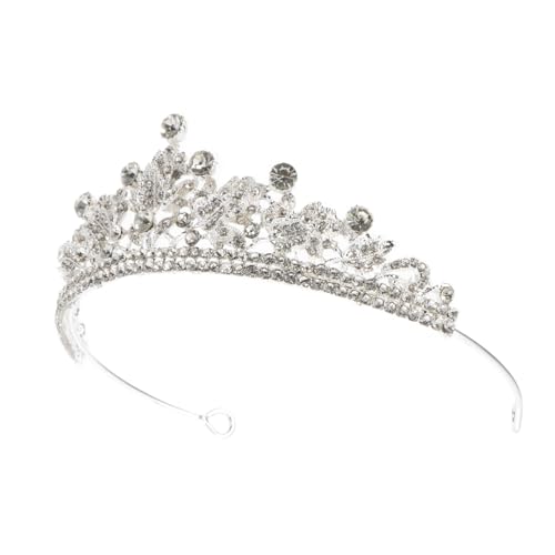 Ipetboom Hochzeit Tiara mit Funkelnden Strasssteinen Leichte Bequeme Brautkrone für Hochzeitsfeier Fotoshooting und Party Hochwertiges Langlebiges Material Einfach zu Tragen und von Ipetboom