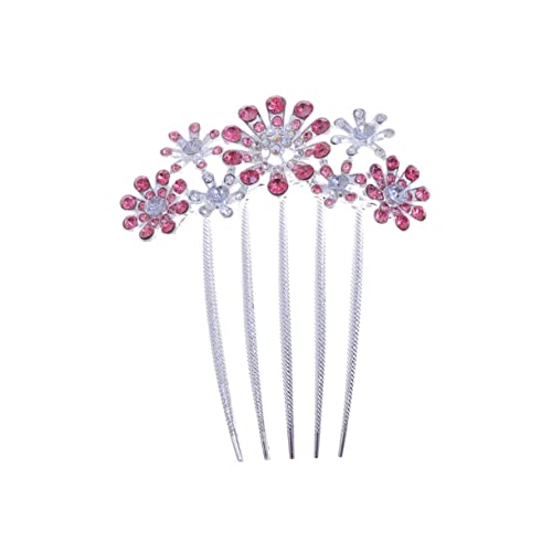 Ipetboom Hochzeit Haarspange Haarschmuck Aus Strass Braut Haarspange Nagelhautentferner Aus Quarzstein Silberner Kopfschmuck Kristalldekor Tiara Fräulein Diamant Kamm Rosa von Ipetboom