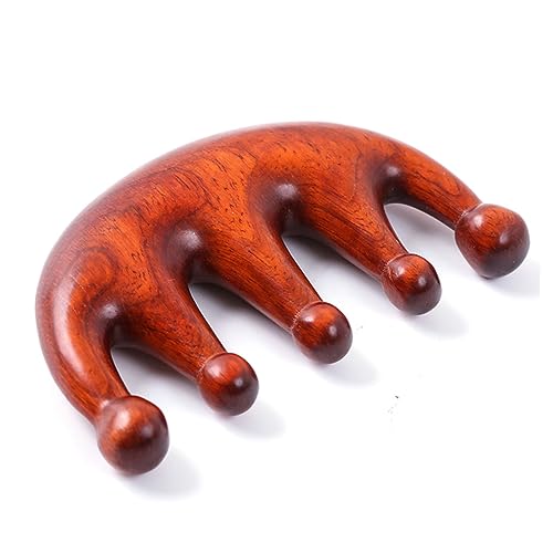 Ipetboom Hölzerner Padauk Kamm Tragbarer Kamm Mit Fünf Breiten Zähnen Natürlicher Kopfhaut-massagekamm Für Damen Und Herren Für Haartypen Handgefertigtes Friseurwerkzeug Zur Stresslinderung von Ipetboom