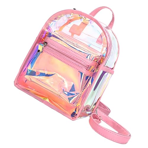 Ipetboom Holografischer Iridescent Rucksack Für Damen Transparenter Kleiner Rucksack Für Konzerte Makeup-Tasche Vielseitig Tragbar Und Leicht Für Reisen Und Alltag von Ipetboom
