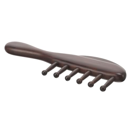 Ipetboom Holzkamm mit Breiten Zähnen Antistatisch Integrierter Kopfhaut massagekamm Ergonomisch Geformt für Frauen und Männer Entwirrt Sanft und Fördert Haarstruktur und Durchblutung von Ipetboom