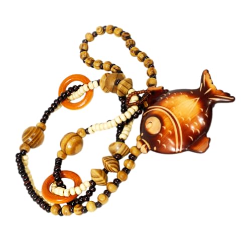Ipetboom Holzperlen Halskette Retro Boho Perlenkette für Damen Leichte Pulloverkette für Themenpartys Besondere Anlässe Ipetboom Holzperlen Halskette Retro Boho Perlenkette für Damen Leichte Pulloverkette für Themenpartys Besondere Anlässe von Ipetboom