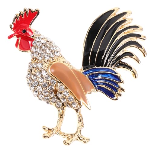 Ipetboom Hübsche Hühner Brosche Zinklegierung für Damen Kleidung Brosche Modisches Accessoire für Partys Besondere Anlässe von Ipetboom