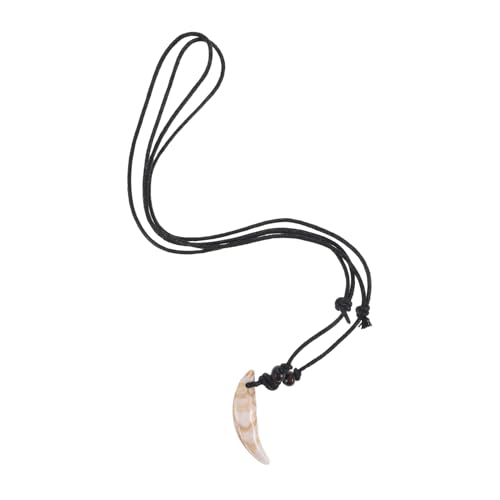 Ipetboom Imitat Wolfszahn Halskette aus mit Verstellbarem Anhänger für Herren Einzigartiger Tribal Schmuck Modischer Charm für Alltag Party und Besondere Anlässe von Ipetboom