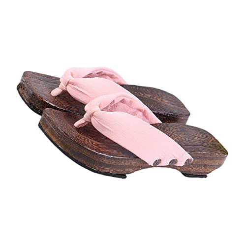 Ipetboom Japanische Clogs Damen Sandalen Sommer Holzclogs mit Anti rutsch Sohle Atmungsaktiv und Komfortabel Modisch für Alltag und Freizeit Rosa von Ipetboom