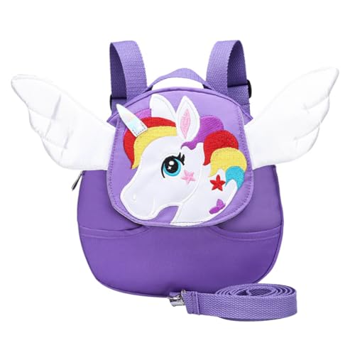 Ipetboom Junge Mädchen Rucksack Schul Rucksack Für Junge Mädchen Mit Einhorn-Dekoration Nylongriff Verstärkte Schultergurte Verstellbare rutschfeste Knöpfe Abnehmbarer Haken Anti-Verlust-se von Ipetboom