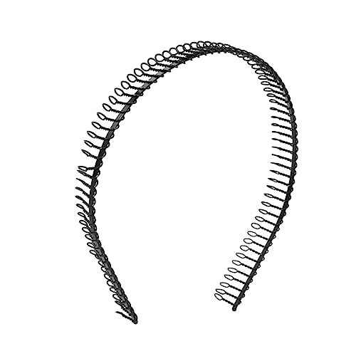 Ipetboom Stirnbänder aus Kunststoff für Damen Fußball-Stirnband haarschmuck Stirnbänder für Männer Kamm mit Metallzähnen frauen stirnband Sport Haarring Zähne aus Metall von Ipetboom