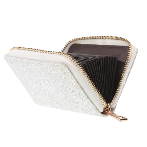 Ipetboom Kartenetui Mit Reißverschluss Schlüsselfach Hellbraun Für Den Abend Schmal Mini Kleine Geldbörsen Clutch Hello Coin Damen Geldbörse Große Kapazität Geldbörse Karten von Ipetboom