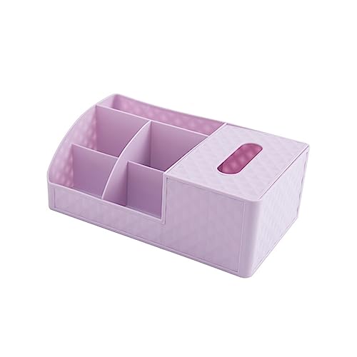 Ipetboom Kasten Desktop-Aufbewahrungskoffer Vanity-Organizer-Fach Gewebe kosmetische Aufbewahrungsbox Aufbewahrungsbehälter Lippenstift Tissue-Box Serviettenhalter Violett von Ipetboom