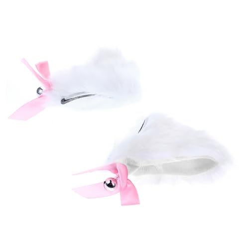 Ipetboom Katzenohren Haarklammer mit Langem Fell Niedlicher Cosplay Haarclip für Damen Party Accessoire Weiches Material Vielseitig Einsetzbar für Fasching Karneval Halloween von Ipetboom