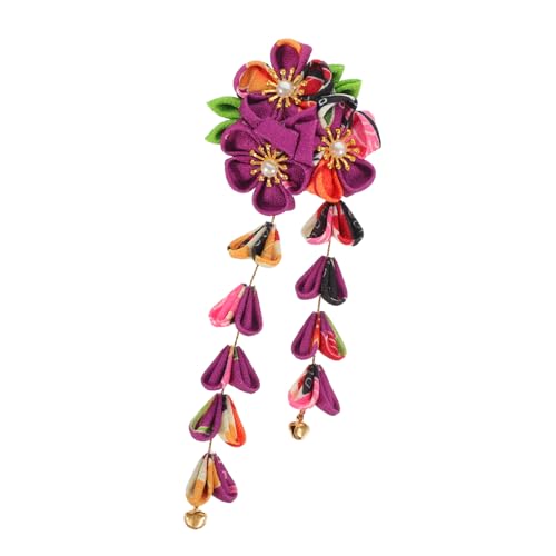 Ipetboom Kimono Haarschmuck Aus Stoff Hanfu Kopfbedeckung Mit Blumen Quaste Blumen Haarschmuck Für Frauen Traditionell Und Zart von Ipetboom