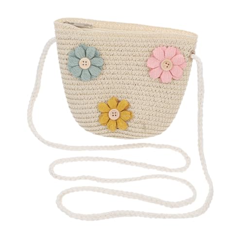 Ipetboom Strohtasche Für Mädchen Handgewebte Umhängetasche Kleine Kindertasche Zum Aufbewahren Von Taschentüchern Und Süßigkeiten Strandtasche Für Sommer von Ipetboom