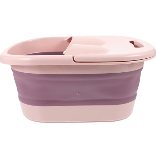 Ipetboom Klappbares Fußbecken Für Erwachsene Und Kinder Tragbare Fußbadewanne Mit Massagefunktion Faltbare Fußbadewanne Für Zuhause Und Reisen Pink Langlebiges Material von Ipetboom