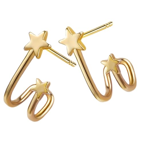 Ipetboom Kleine Stern Ohrstecker Damen Hypoallergen Leichtes Metall Langlebig Modischer Schmuck für Mädchen und Frauen Vielseitige Ohrringe Alltag und Besondere Anlässe von Ipetboom