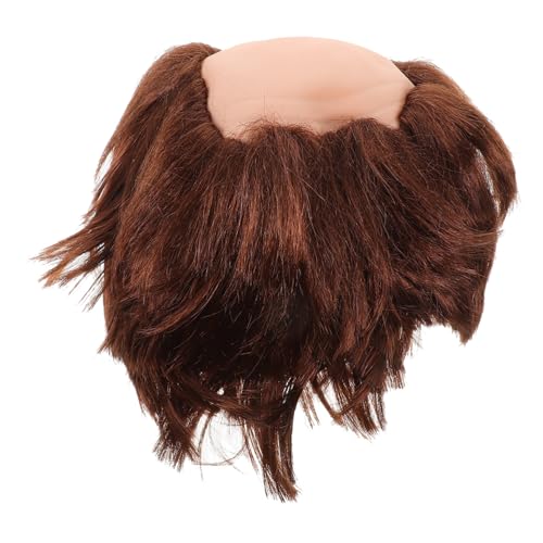 Ipetboom Kleines kahles Kappen-Make-up cosplay perücke halloween perücke halloween kopfbedeckung Glatzkopf-Schutzhut Glatzkopfmütze Glatzkappen-Stütze Kopfkappe Hochtemperaturdraht Coffee von Ipetboom