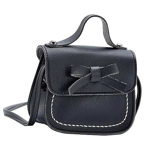 Ipetboom Kleinkind -Crossbody -Tasche Mädchen Schulter kreuzen Mini umhängetasche Handtasche Geldbörse modische Umhängetasche Taschengeschenke für PU-Leder Black von Ipetboom