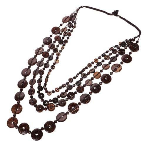Ipetboom Lange Handgefertigte Holzperlen-halskette Für Damen Und Herren Boho Vintage Kokosnuss-elemente Strand-schmuckstück Einzigartige Und Hochwertige Verarbeitung Als Geschenk Für Jeden von Ipetboom