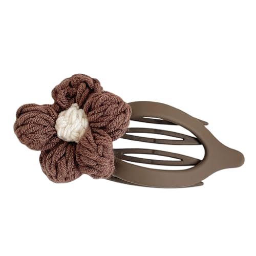 Ipetboom Knitted Flower Hair Claw Clip Großes Blumendesign Fester Weicher Haarspange Damen Leichtes Accessoire Für Frühling Strand Büro Und Alltag von Ipetboom