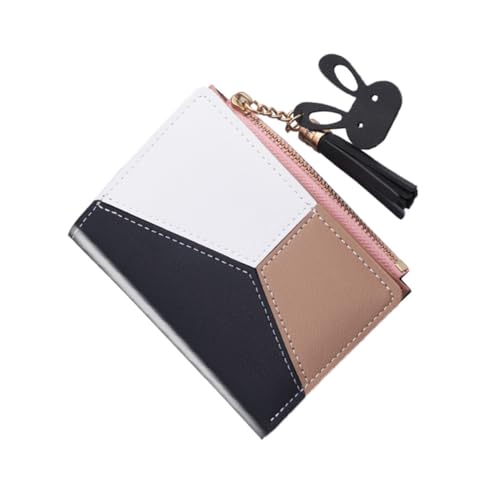 Ipetboom Kompakte Damen Geldbörse PU mit Quasten Multifunktionale Kleine Brieftasche für Karten Münzen Bargeld Modisches Design für Unterwegs von Ipetboom