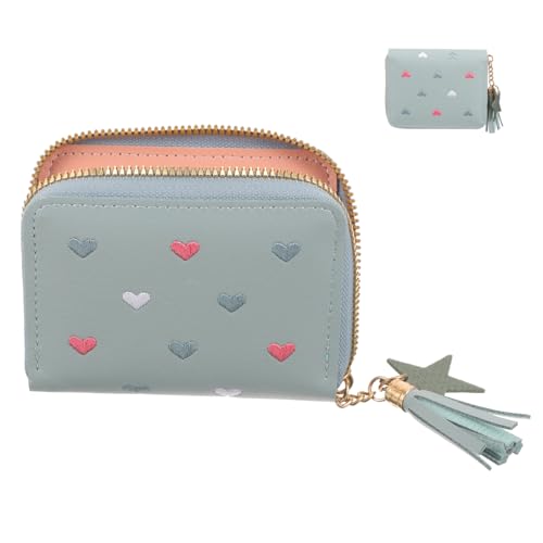 Ipetboom Pu Geldbörse Für Damen Münzfach Mit Reißverschluss Stilvolles Und Kompaktes Portemonnaie Mit Quastenanhänger Für Karten Und Kleingeld Für Täglichen Gebrauch von Ipetboom