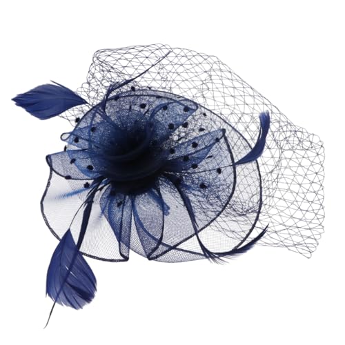 Ipetboom Kopfschmuck für die Party fasching kopfbedeckung fastnacht kopfbedeckung Cosplay Haarschmuck Kopfschmuck für Performances mesh cap Kopfschmuck aus Netz Party-Kopfbedeckung Navy von Ipetboom