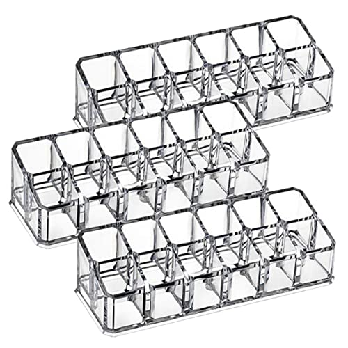Ipetboom 3stücke Fach Lippenstift Organizer Transparentes Makeup Aufbewahrungssystem Für Schreibtisch Und Kosmetik Für Lippenpflege Und Accessoires von Ipetboom