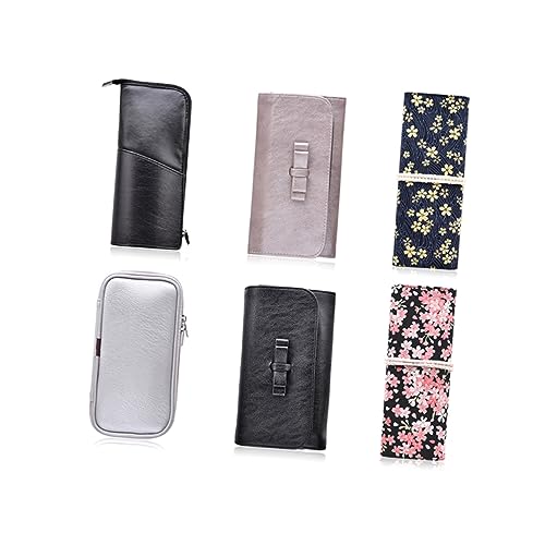 Ipetboom Kosmetikbürstenbeutel aus PU Leder Make Up für Pinsel und Schminkzubehör Organizer für Zuhause und Reisen Silber von Ipetboom