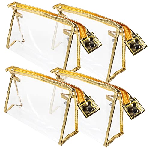 Ipetboom 4stücke Transparente Kosmetiktasche Für Damen Tragbare Reisetasche Kleine Make-up-Tasche Mit Reißverschluss Make-up-etui Zum Aufbewahren Von Kosmetika Und Schmuck von Ipetboom