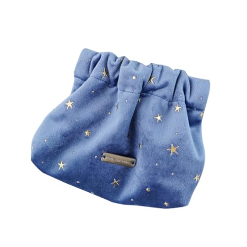 Ipetboom Kosmetiktasche Kapazität Kosmetik-Organizer Geldbörsen aufbewahrungssack Storage Pockets Blaue Schminktasche Geldbörse für Damen kleine Kleinigkeitstasche Mädchen Tasche elastisch von Ipetboom