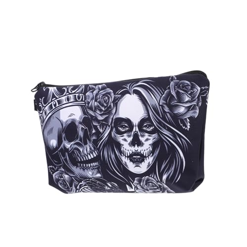 Ipetboom Kosmetiktasche Kulturbeutel Für Unterwegs Totenkopf-kulturbeutel Mexikanisches Dekor Tasche Für Frauen Makeup Tasche Geldbeutel Polyester Handtasche Digital Reisen von Ipetboom